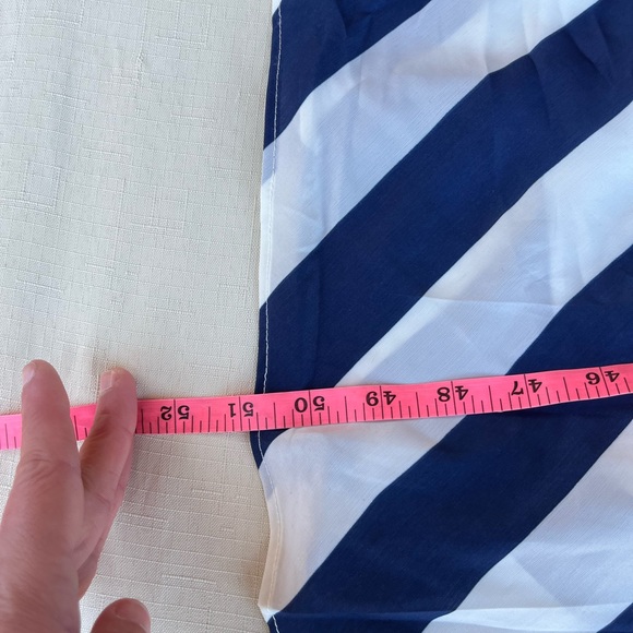Lulu’s M “dreamboat come true” navy striped strapless maxi dress - Picture 4 of 8